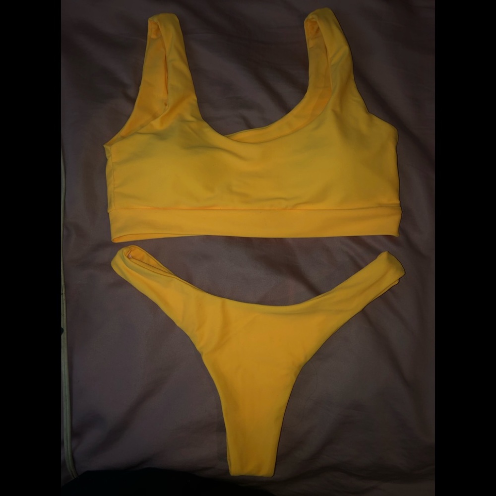 Yellow Two Piece Bikini Set